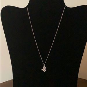 Sterling silver necklace with pearl charm